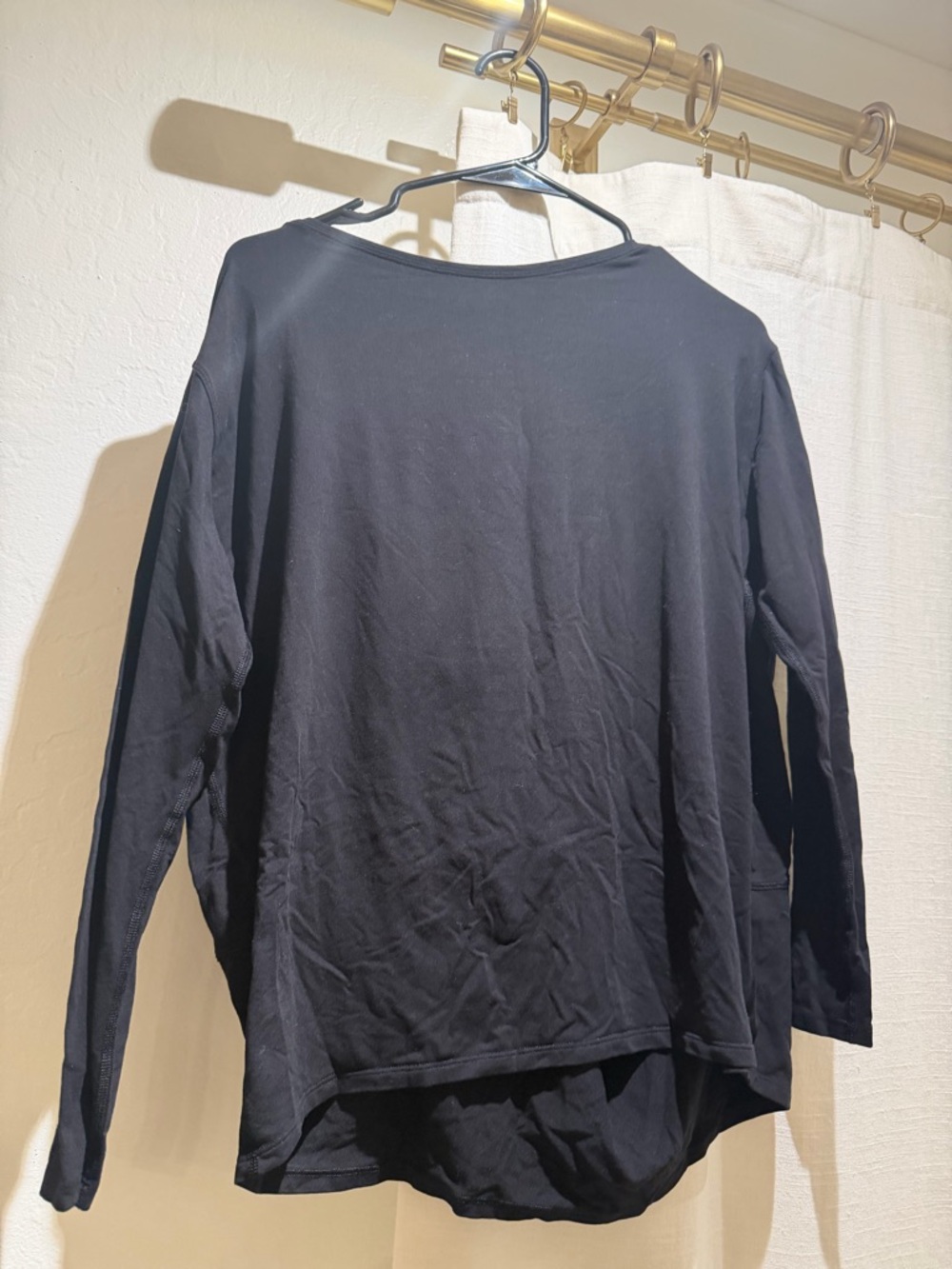 Lululemon Back in Action Long Sleeve (Black) (Size 4)